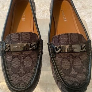 Coach leather and cloth loafer size 9